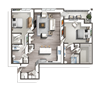 2 Bedroom 2 Bath Axel Row